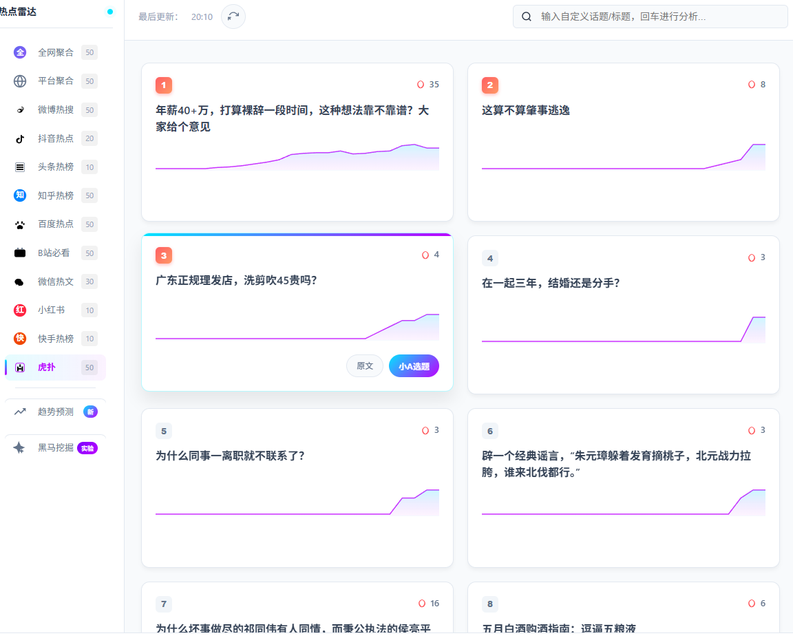 热点追踪功能展示